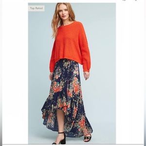 Anthropologie On the Road High- Low Maxi Skirt
